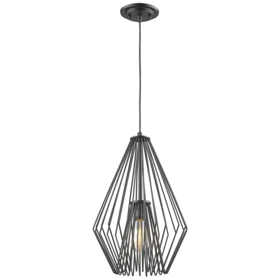 Z-lite Quintus 12 1/4" Wide Matte Black Pendant Light