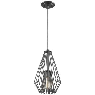 Z-lite Quintus 9 1/4" Wide Matte Black Mini Pendant Light