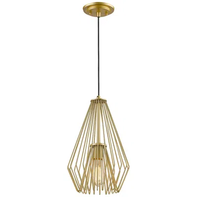 Z-lite Quintus 9 1/4" Wide Metallic Gold Modern Mini Pendant Light