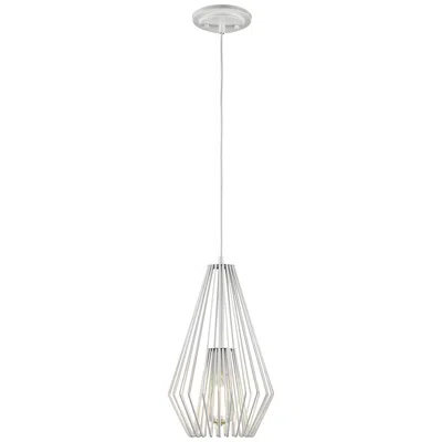 Z-lite Quintus By  Gloss White 9.25 Inch 1 Light Mini Pendant