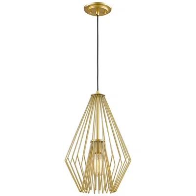 Z-lite Quintus By  Metallic Gold 12.25 Inch 1 Light Mini Pendant