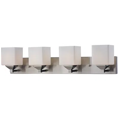 Z-lite Quube By  Brushed Nickel 30 Inch 4 Light Vanity