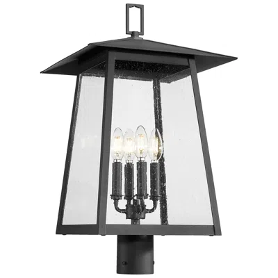 Z-lite Rainer 24 1/4" High Black 4-light Outdoor Post Light