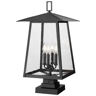 Z-lite Rainer 25 1/4" High Black 4-light Outdoor Pier Light