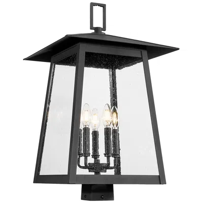 Z-lite Rainer 26" High Black 5-light Outdoor Post Light