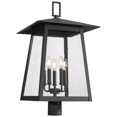 Z-lite Rainer 27 1/2" High Black 5-light Outdoor Post Light