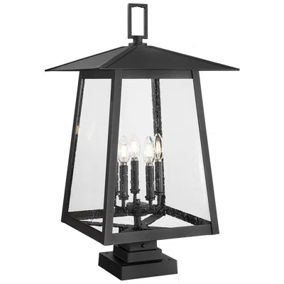 Z-lite Rainer 28 1/2" High Black 5-light Outdoor Pier Light