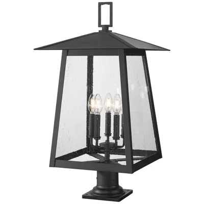 Z-lite Rainer 29 1/2" High Black 5-light Outdoor Pier Light