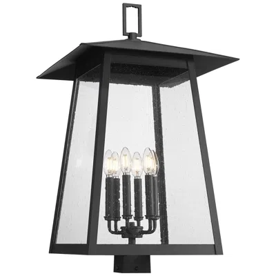 Z-lite Rainer 30" High Black 6-light Outdoor Post Light