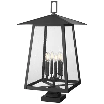 Z-lite Rainer 32 1/2" High Black 6-light Outdoor Pier Light