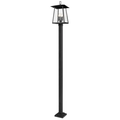 Z-lite Rainer By  Black 13.5 Inch 4 Light Outdoor Post Mounted Fixture