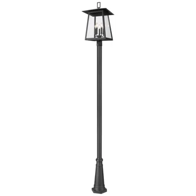 Z-lite Rainer By  Black 15.5 Inch 5 Light Outdoor Post Mounted Fixture