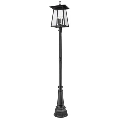 Z-lite Rainer By  Black 17.5 Inch 6 Light Outdoor Post Mounted Fixture