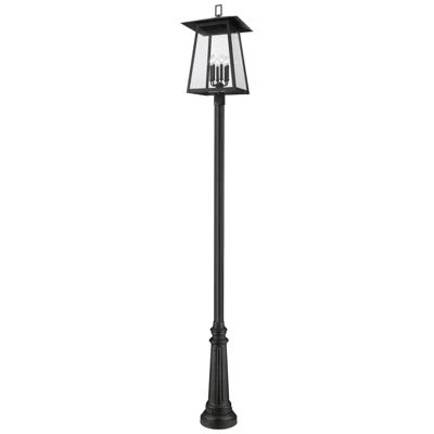 Z-lite Rainer By  Black 17.5 Inch 6 Light Outdoor Post Mounted Fixture