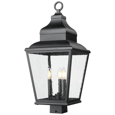 Z-lite Raphael By  Sand Black 3 Light Outdoor Post Mount Fixture