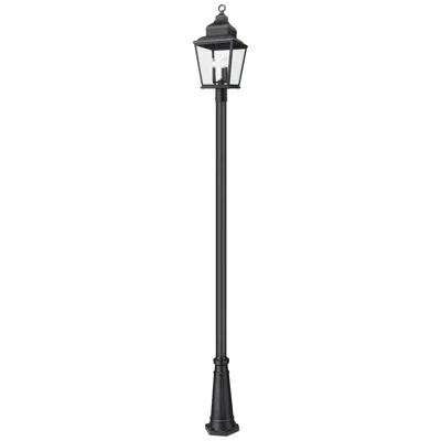 Z-lite Raphael By  Sand Black 3 Light Outdoor Post Mounted Fixture