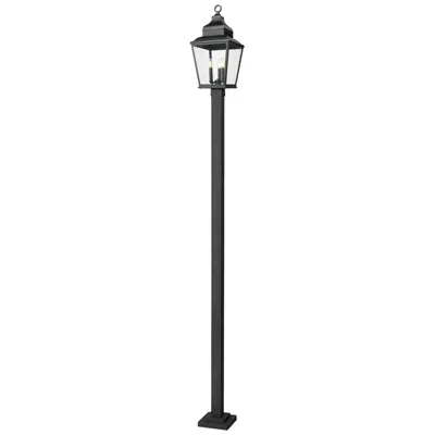 Z-lite Raphael By  Sand Black 3 Light Outdoor Post Mounted Fixture