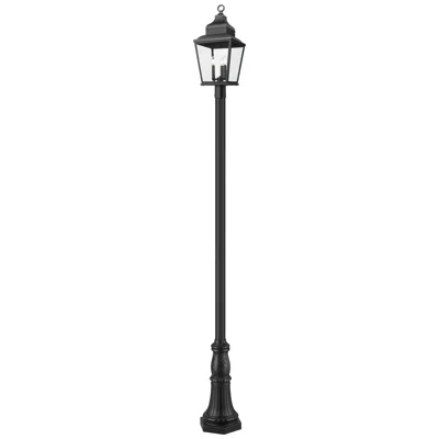 Z-lite Raphael By  Sand Black 3 Light Outdoor Post Mounted Fixture