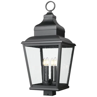 Z-lite Raphael By  Sand Black 4 Light Outdoor Post Mount Fixture