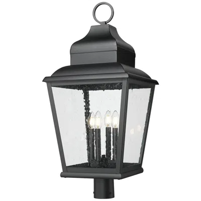 Z-lite Raphael By  Sand Black 4 Light Outdoor Post Mount Fixture
