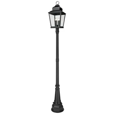 Z-lite Raphael By  Sand Black 4 Light Outdoor Post Mounted Fixture