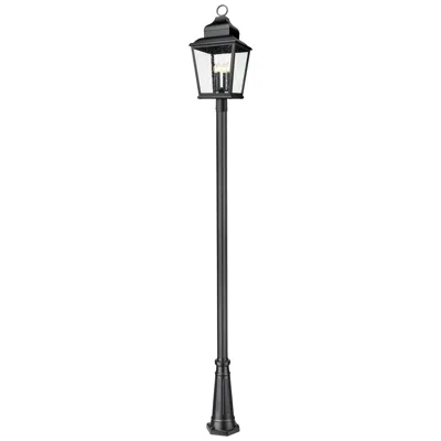 Z-lite Raphael By  Sand Black 4 Light Outdoor Post Mounted Fixture
