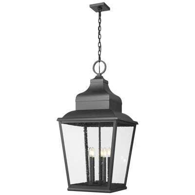 Z-lite Raphael By  Sand Black 5 Light Outdoor Chain Mount Ceiling Fixture