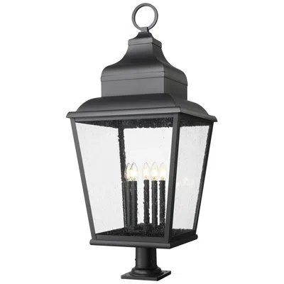 Z-lite Raphael By  Sand Black 5 Light Outdoor Pier Mounted Fixture