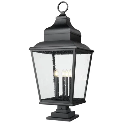 Z-lite Raphael By  Sand Black 5 Light Outdoor Pier Mounted Fixture