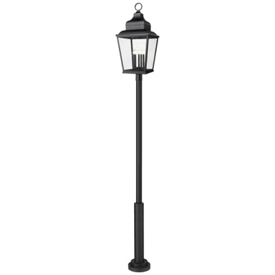 Z-lite Raphael By  Sand Black 5 Light Outdoor Post Mount Fixture