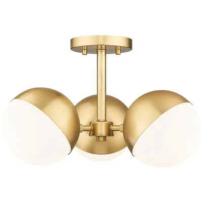 Z-lite Realm Sphere 17 1/4" Wide Modern Gold 3-light Ceiling Light