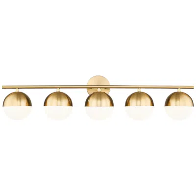 Z-lite Realm Sphere 40" Wide Modern Gold 5-light Bath Light