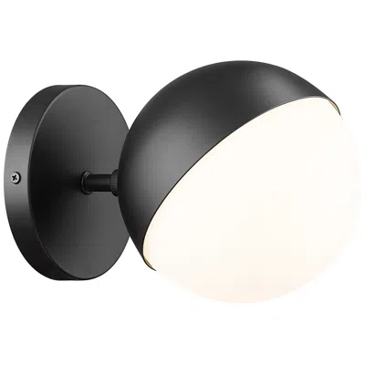 Z-lite Realm Sphere By  Matte Black 8.5 Inch 1 Light Wall Sconce