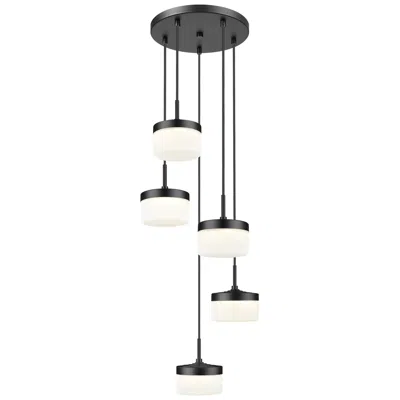Z-lite Renaud By  15.75 Inch Matte Black 5 Light Chandelier