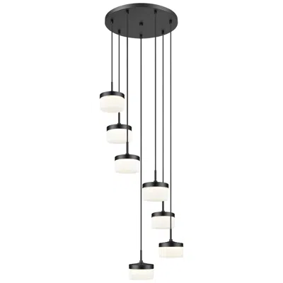 Z-lite Renaud By  21 Inch Matte Black 7 Light Chandelier