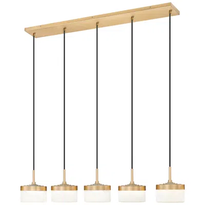 Z-lite Renaud By  46 Inch Modern Gold 5 Light Linear Chandelier