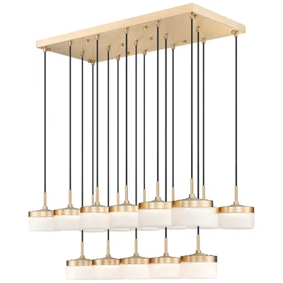 Z-lite Renaud By  46.75 Inch Modern Gold 17 Light Linear Chandelier