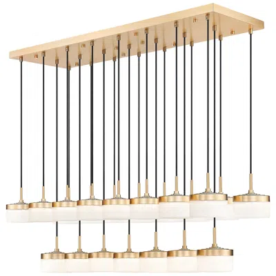 Z-lite Renaud By  58.75 Inch Modern Gold 23 Light Linear Chandelier In Multi