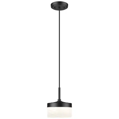 Z-lite Renaud By  6.75 Inch Matte Black 1 Light Pendant