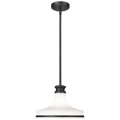 Z-lite Reznor By  12 Inch Matte Black 1 Light Pendant