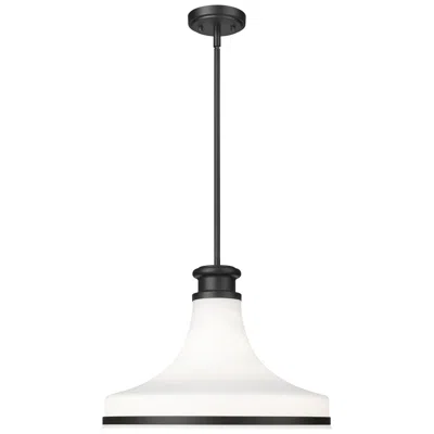 Z-lite Reznor By  18 Inch Matte Black 1 Light Pendant