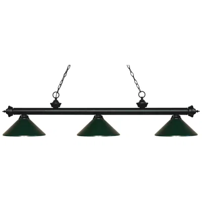 Z-lite Riviera 57 1/4" Wide Matte Black 3-light Billiard Light