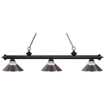 Z-lite Riviera 57 1/4" Wide Matte Black 3-light Billiard Pendant