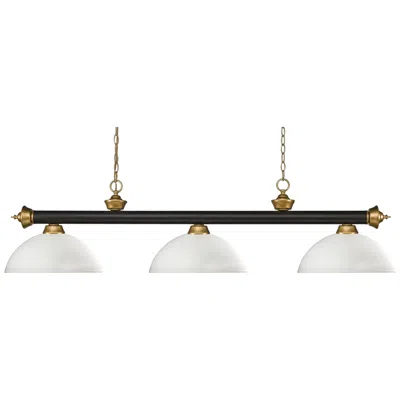 Z-lite Riviera 57" Bronze And Satin Gold White Dome Billiard Light