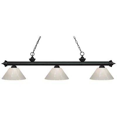 Z-lite Riviera 57" Wide Matte Black 3-light Linear Billiard Light