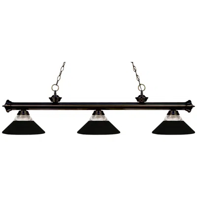 Z-lite Riviera By  Bronze 3 Light Billiard Light