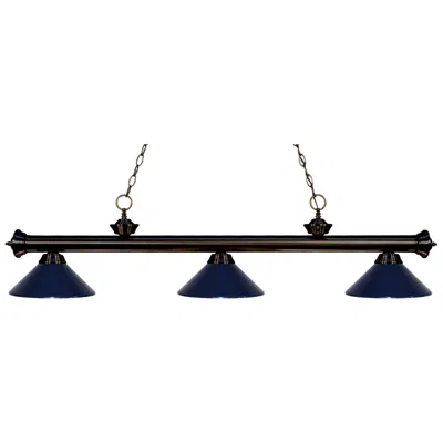 Z-lite Riviera By  Bronze 3 Light Billiard Light