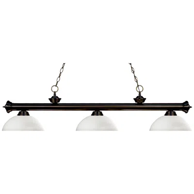 Z-lite Riviera By  Bronze 3 Light Billiard Light