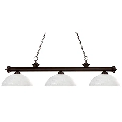Z-lite Riviera By  Bronze 3 Light Billiard Light