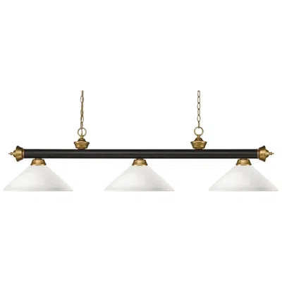 Z-lite Riviera By  Bronze + Satin Gold 3 Light Billiard Light